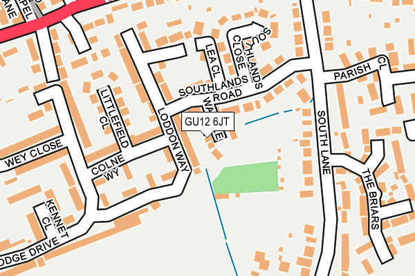 GU12 6JT map - OS OpenMap – Local (Ordnance Survey)