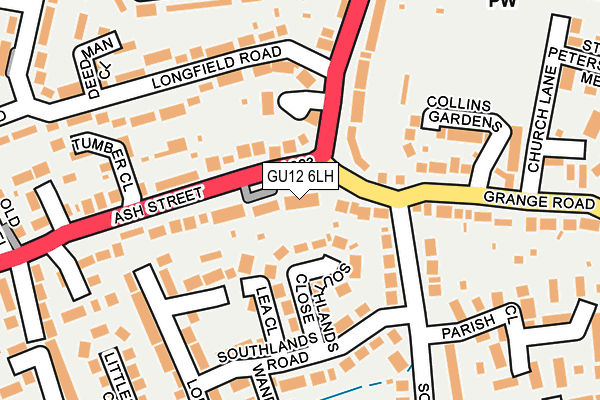 GU12 6LH map - OS OpenMap – Local (Ordnance Survey)