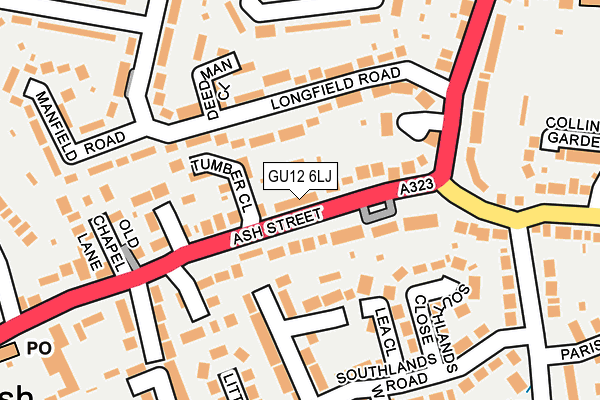 GU12 6LJ map - OS OpenMap – Local (Ordnance Survey)