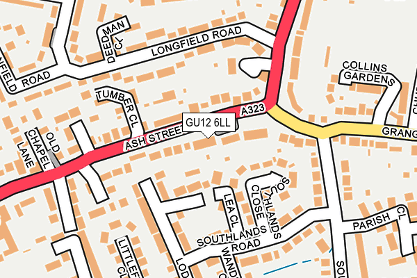 GU12 6LL map - OS OpenMap – Local (Ordnance Survey)