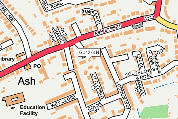 GU12 6LN map - OS OpenMap – Local (Ordnance Survey)