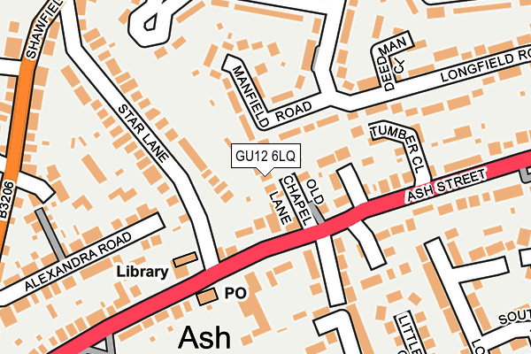 GU12 6LQ map - OS OpenMap – Local (Ordnance Survey)