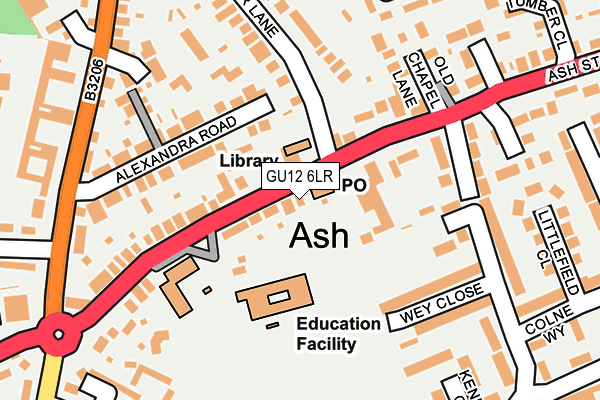 GU12 6LR map - OS OpenMap – Local (Ordnance Survey)