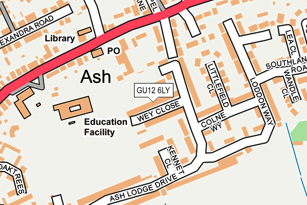 GU12 6LY map - OS OpenMap – Local (Ordnance Survey)