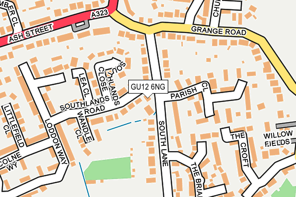 GU12 6NG map - OS OpenMap – Local (Ordnance Survey)