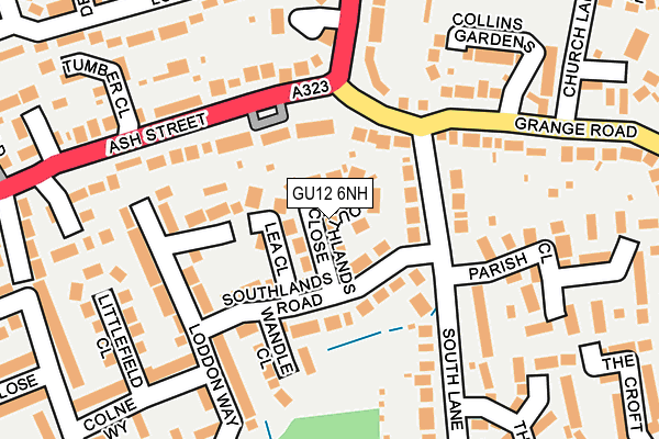 GU12 6NH map - OS OpenMap – Local (Ordnance Survey)