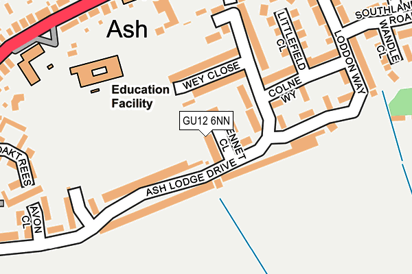 GU12 6NN map - OS OpenMap – Local (Ordnance Survey)