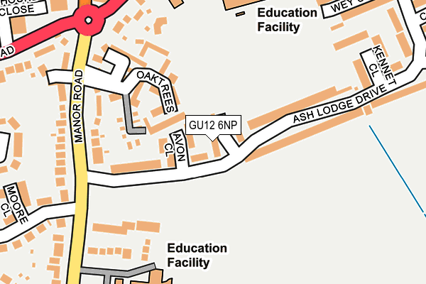 GU12 6NP map - OS OpenMap – Local (Ordnance Survey)