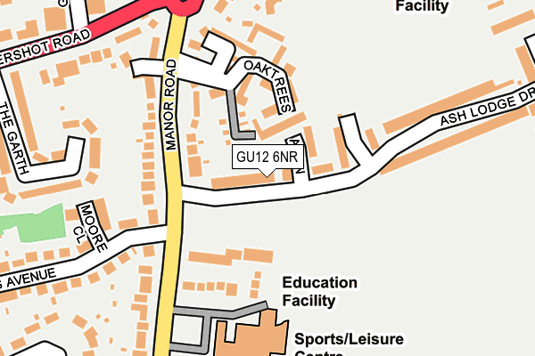 GU12 6NR map - OS OpenMap – Local (Ordnance Survey)