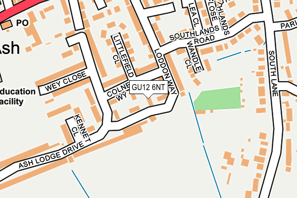 GU12 6NT map - OS OpenMap – Local (Ordnance Survey)