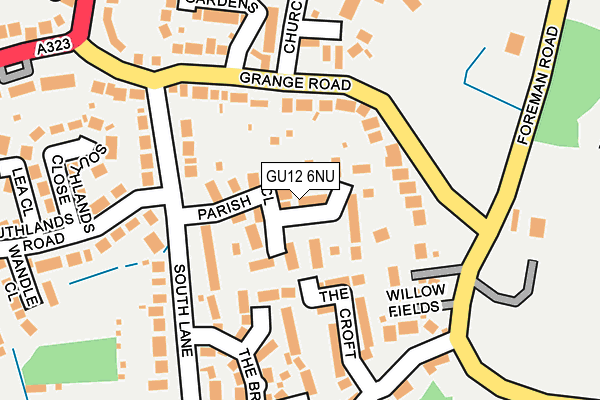 GU12 6NU map - OS OpenMap – Local (Ordnance Survey)