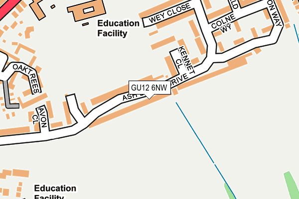 GU12 6NW map - OS OpenMap – Local (Ordnance Survey)