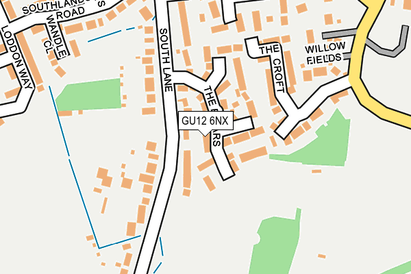 GU12 6NX map - OS OpenMap – Local (Ordnance Survey)