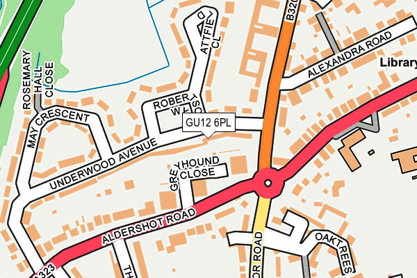 GU12 6PL map - OS OpenMap – Local (Ordnance Survey)