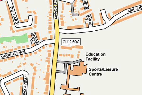 GU12 6QG map - OS OpenMap – Local (Ordnance Survey)