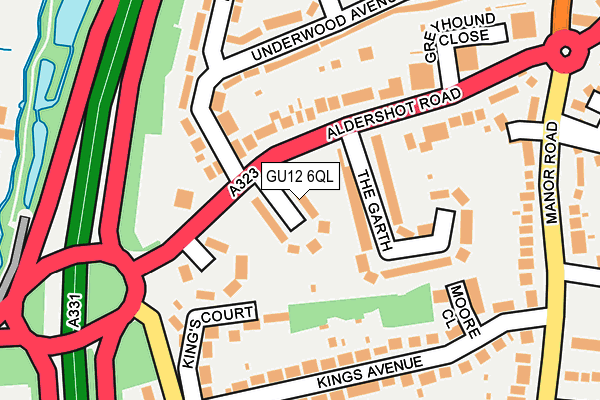 GU12 6QL map - OS OpenMap – Local (Ordnance Survey)