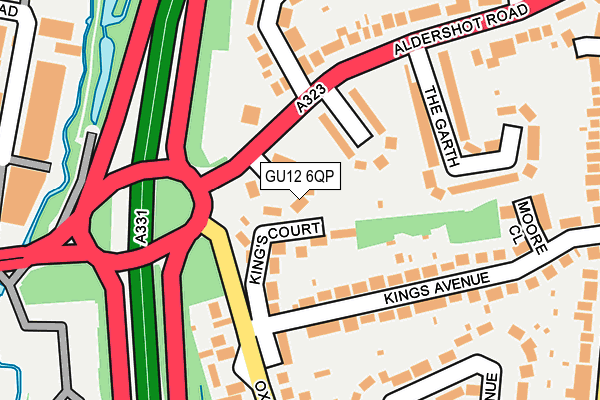 GU12 6QP map - OS OpenMap – Local (Ordnance Survey)