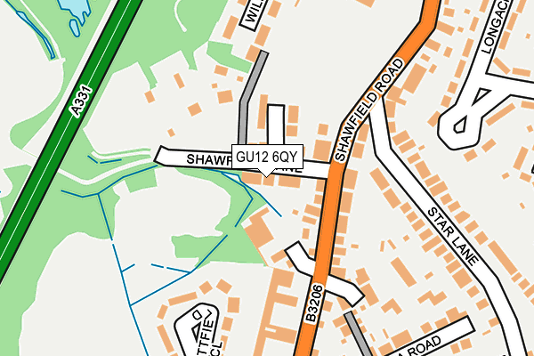 GU12 6QY map - OS OpenMap – Local (Ordnance Survey)