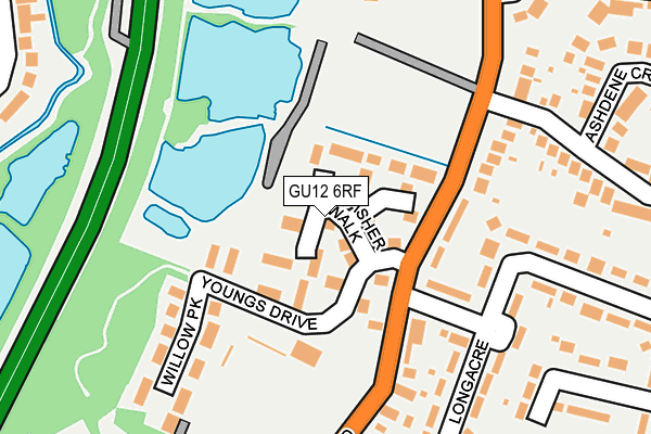 GU12 6RF map - OS OpenMap – Local (Ordnance Survey)
