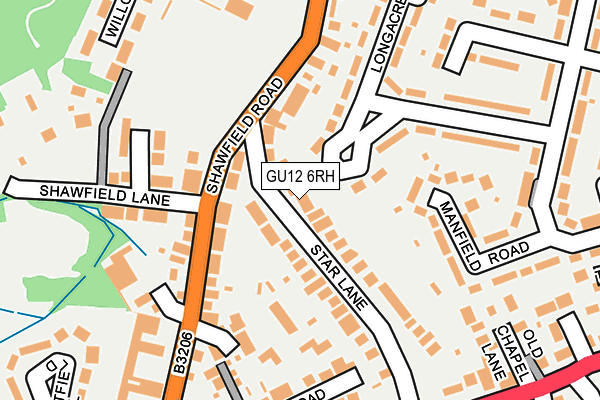 GU12 6RH map - OS OpenMap – Local (Ordnance Survey)