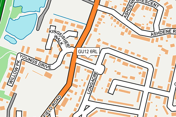 GU12 6RL map - OS OpenMap – Local (Ordnance Survey)
