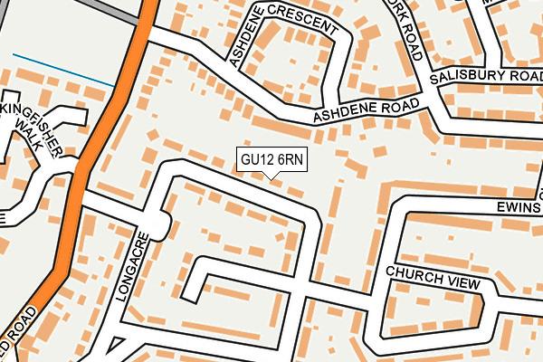 GU12 6RN map - OS OpenMap – Local (Ordnance Survey)