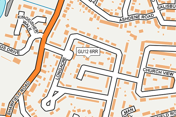 GU12 6RR map - OS OpenMap – Local (Ordnance Survey)