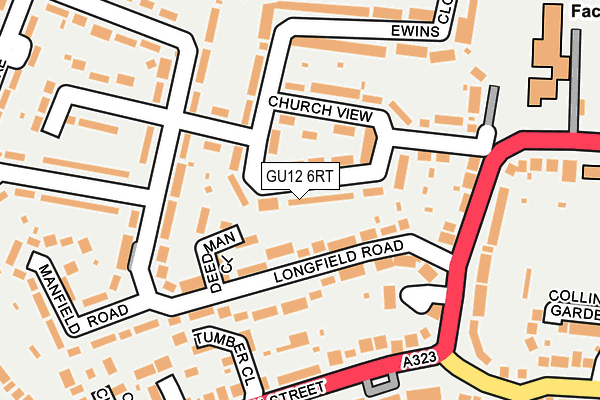 GU12 6RT map - OS OpenMap – Local (Ordnance Survey)