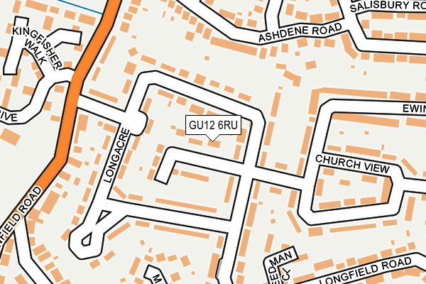 GU12 6RU map - OS OpenMap – Local (Ordnance Survey)