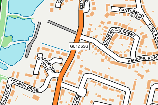 GU12 6SG map - OS OpenMap – Local (Ordnance Survey)