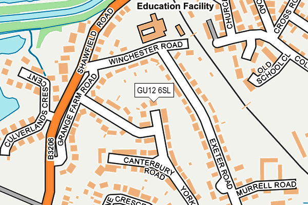 GU12 6SL map - OS OpenMap – Local (Ordnance Survey)