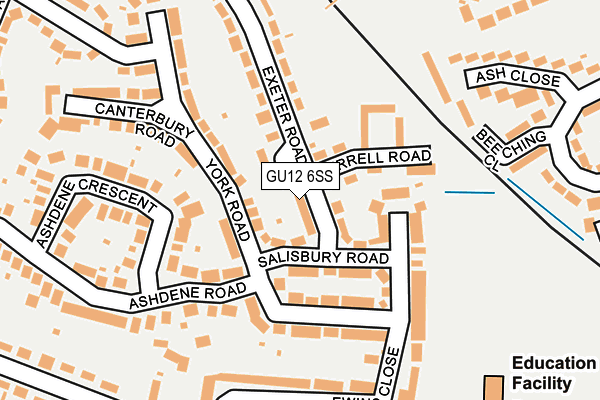 GU12 6SS map - OS OpenMap – Local (Ordnance Survey)