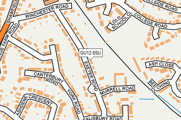 GU12 6SU map - OS OpenMap – Local (Ordnance Survey)