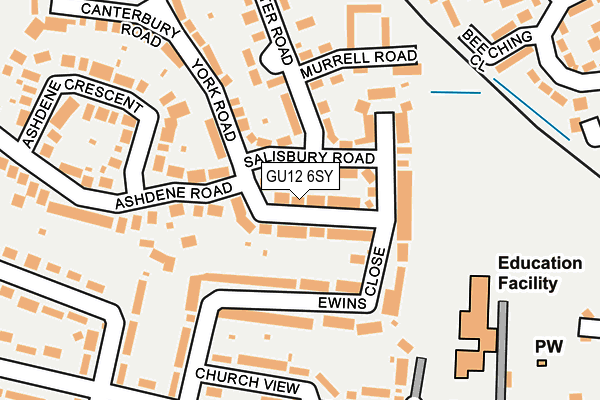 GU12 6SY map - OS OpenMap – Local (Ordnance Survey)