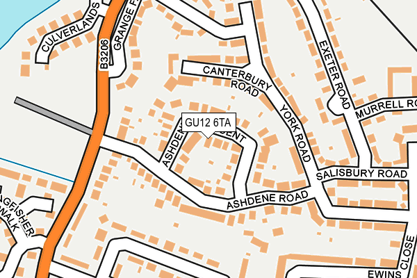 GU12 6TA map - OS OpenMap – Local (Ordnance Survey)