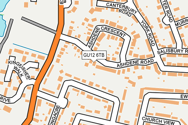 GU12 6TB map - OS OpenMap – Local (Ordnance Survey)