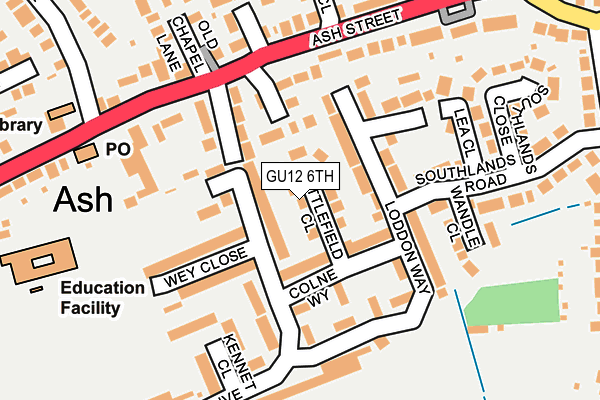 GU12 6TH map - OS OpenMap – Local (Ordnance Survey)