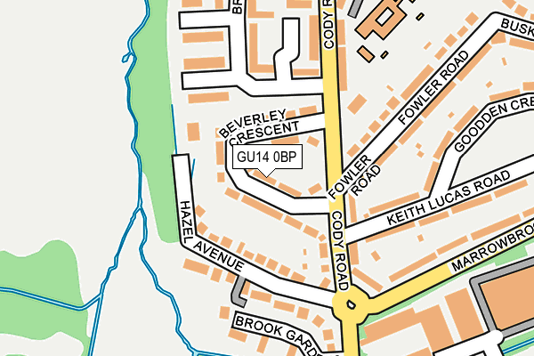 GU14 0BP map - OS OpenMap – Local (Ordnance Survey)