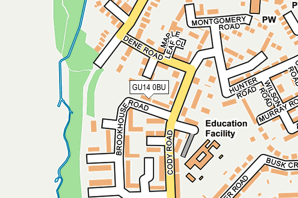 GU14 0BU map - OS OpenMap – Local (Ordnance Survey)