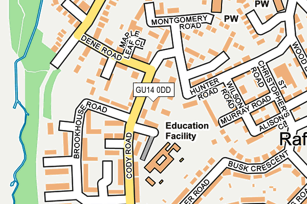 GU14 0DD map - OS OpenMap – Local (Ordnance Survey)