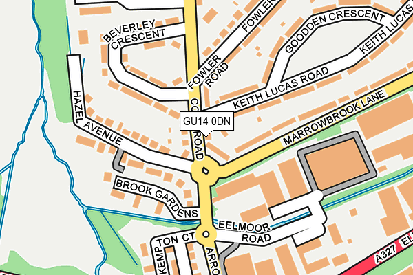 GU14 0DN map - OS OpenMap – Local (Ordnance Survey)