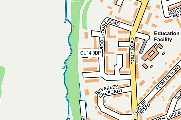 GU14 0DP map - OS OpenMap – Local (Ordnance Survey)