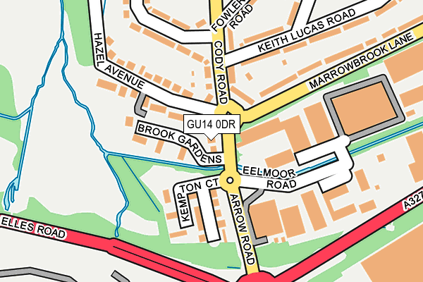 GU14 0DR map - OS OpenMap – Local (Ordnance Survey)
