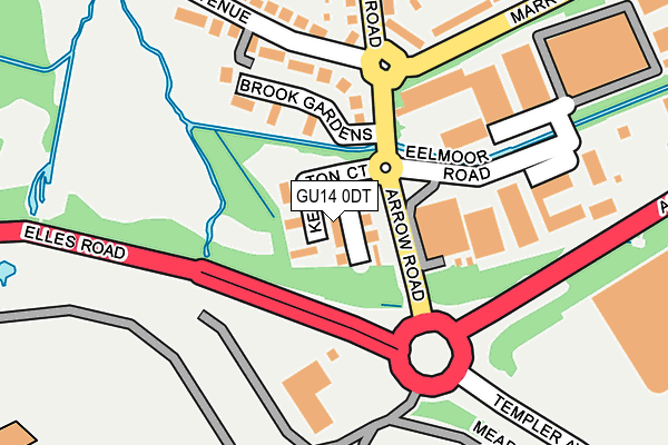 GU14 0DT map - OS OpenMap – Local (Ordnance Survey)