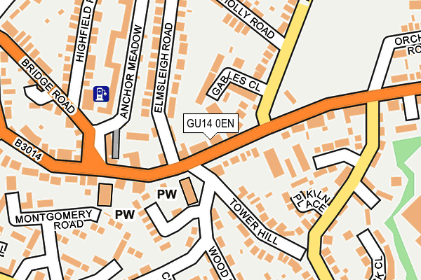 GU14 0EN map - OS OpenMap – Local (Ordnance Survey)