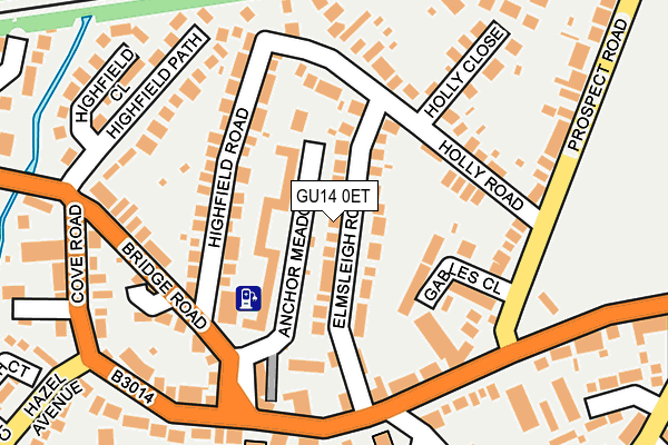 GU14 0ET map - OS OpenMap – Local (Ordnance Survey)