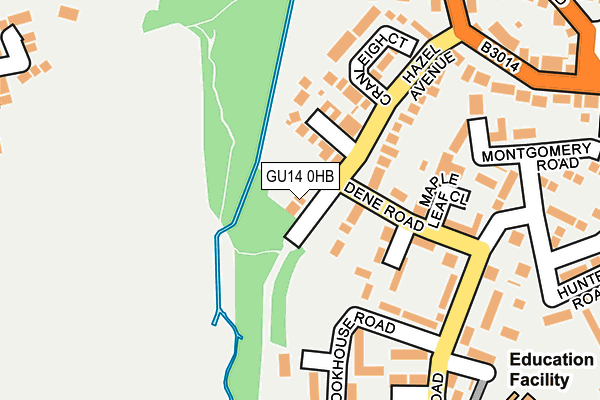 GU14 0HB map - OS OpenMap – Local (Ordnance Survey)