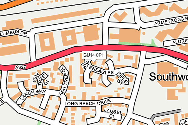 GU14 0PH map - OS OpenMap – Local (Ordnance Survey)