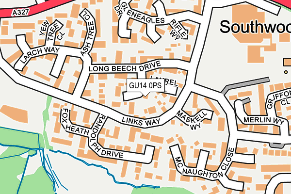 GU14 0PS map - OS OpenMap – Local (Ordnance Survey)