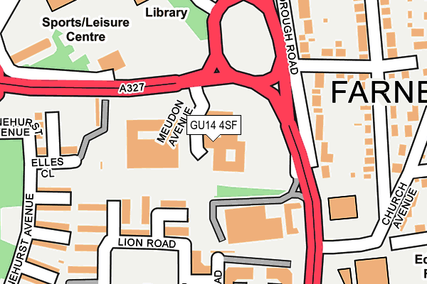 GU14 4SF map - OS OpenMap – Local (Ordnance Survey)